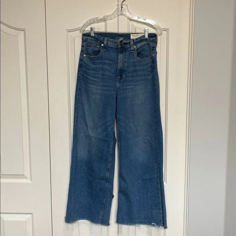 Rag & bone Sofie Raw Hem High Waist Crop Wide Leg Jeans size 28 - Picture 3 of 4